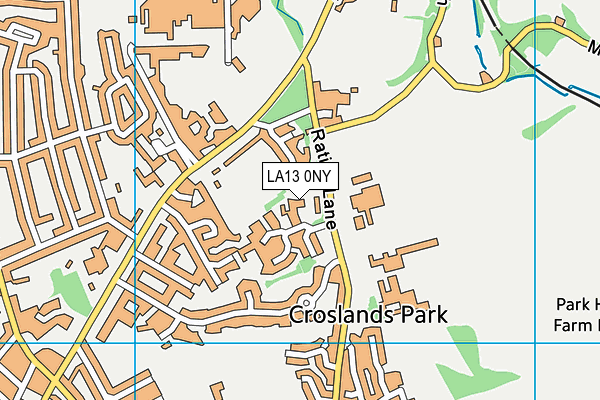 LA13 0NY map - OS VectorMap District (Ordnance Survey)