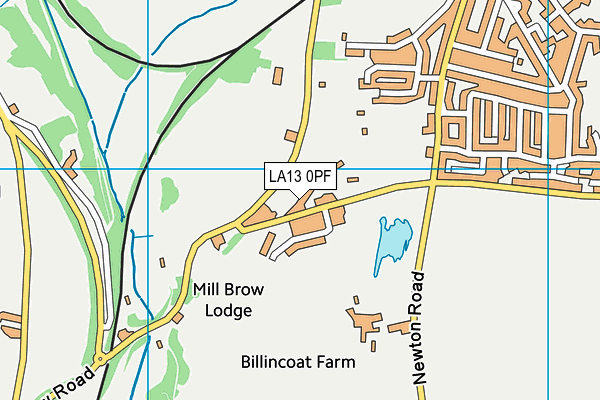 LA13 0PF map - OS VectorMap District (Ordnance Survey)