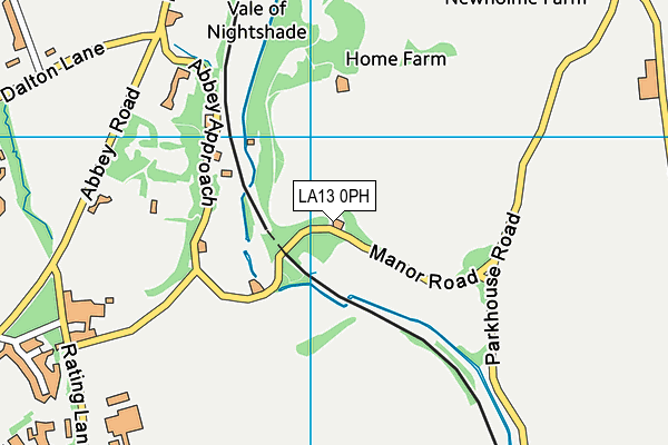 LA13 0PH map - OS VectorMap District (Ordnance Survey)