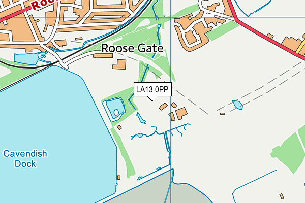 LA13 0PP map - OS VectorMap District (Ordnance Survey)