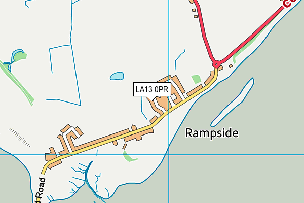 LA13 0PR map - OS VectorMap District (Ordnance Survey)