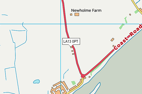 LA13 0PT map - OS VectorMap District (Ordnance Survey)