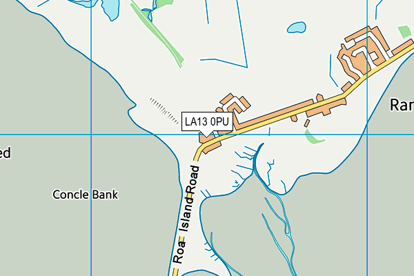 LA13 0PU map - OS VectorMap District (Ordnance Survey)