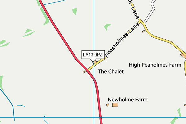 LA13 0PZ map - OS VectorMap District (Ordnance Survey)