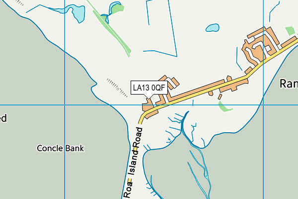 LA13 0QF map - OS VectorMap District (Ordnance Survey)