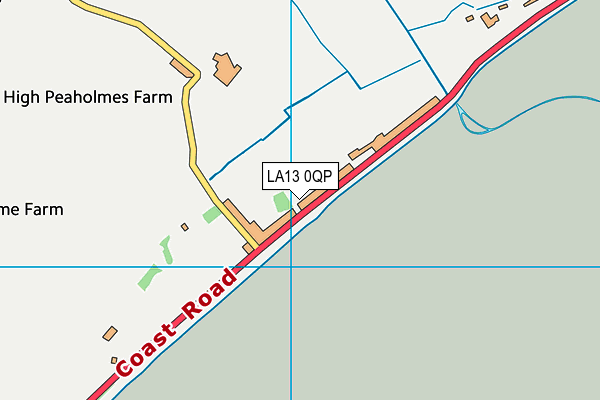 LA13 0QP map - OS VectorMap District (Ordnance Survey)