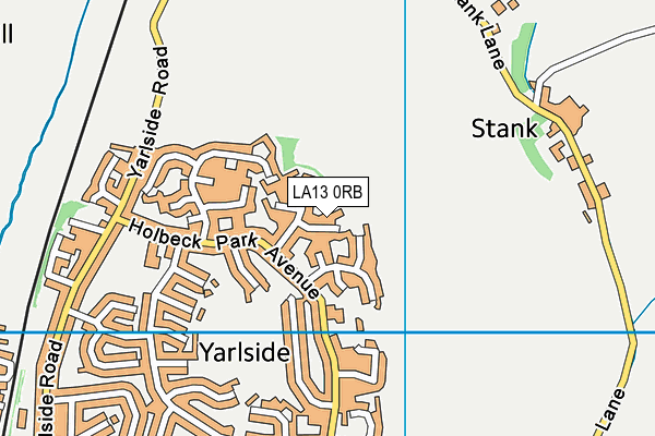 LA13 0RB map - OS VectorMap District (Ordnance Survey)