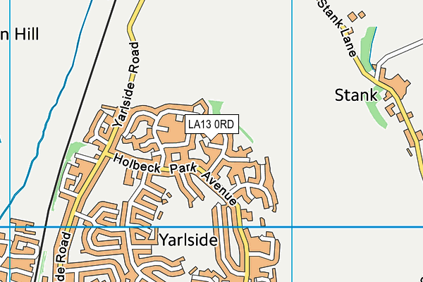 LA13 0RD map - OS VectorMap District (Ordnance Survey)