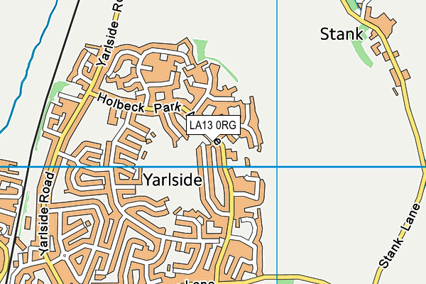 LA13 0RG map - OS VectorMap District (Ordnance Survey)
