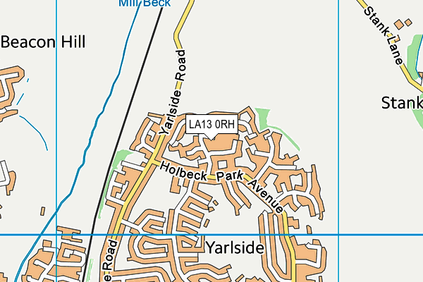 LA13 0RH map - OS VectorMap District (Ordnance Survey)