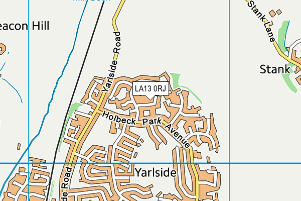 LA13 0RJ map - OS VectorMap District (Ordnance Survey)
