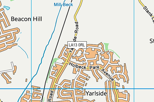 LA13 0RL map - OS VectorMap District (Ordnance Survey)