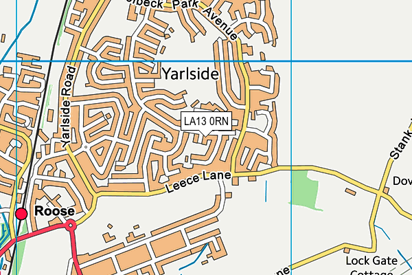 LA13 0RN map - OS VectorMap District (Ordnance Survey)