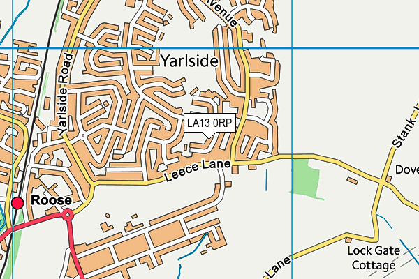 LA13 0RP map - OS VectorMap District (Ordnance Survey)