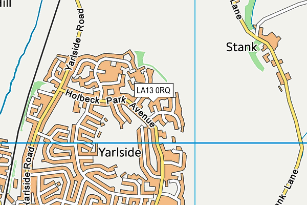 LA13 0RQ map - OS VectorMap District (Ordnance Survey)
