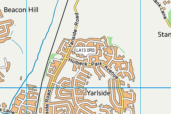 LA13 0RS map - OS VectorMap District (Ordnance Survey)