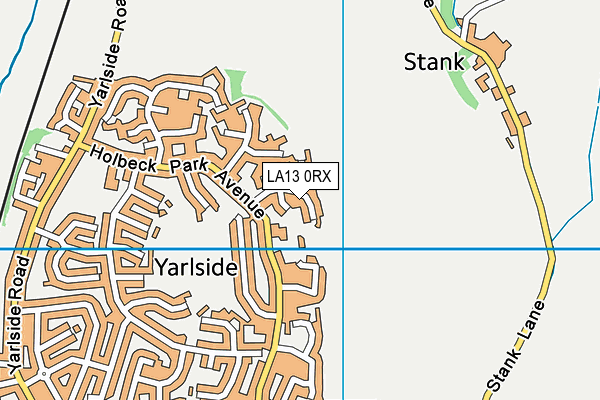 LA13 0RX map - OS VectorMap District (Ordnance Survey)