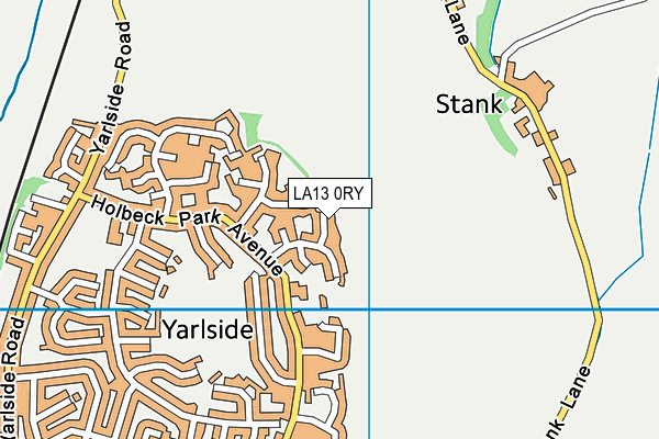 LA13 0RY map - OS VectorMap District (Ordnance Survey)