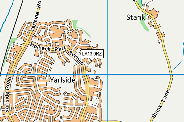 LA13 0RZ map - OS VectorMap District (Ordnance Survey)