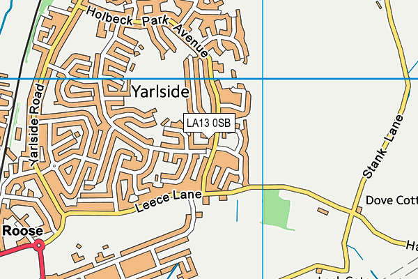 LA13 0SB map - OS VectorMap District (Ordnance Survey)