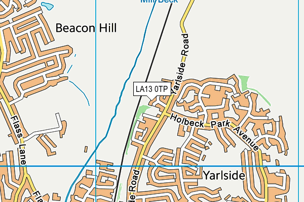 LA13 0TP map - OS VectorMap District (Ordnance Survey)