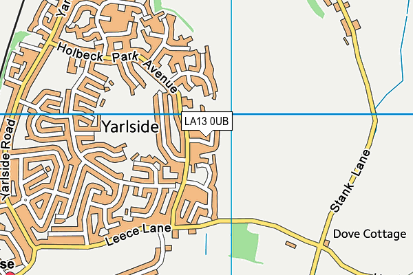 LA13 0UB map - OS VectorMap District (Ordnance Survey)
