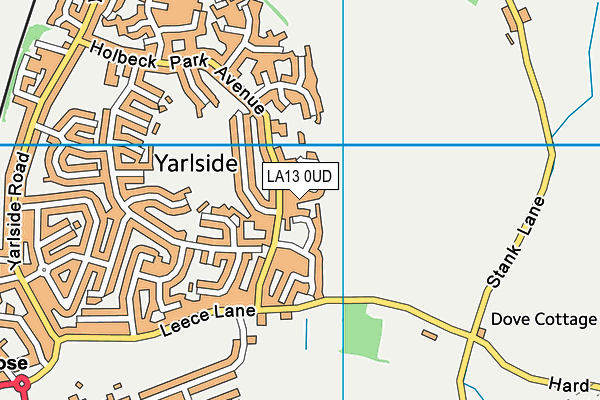 LA13 0UD map - OS VectorMap District (Ordnance Survey)