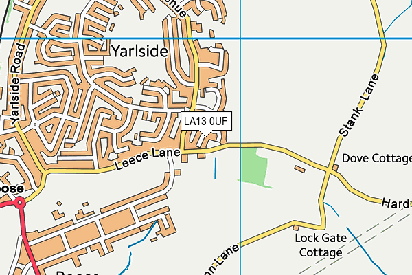 LA13 0UF map - OS VectorMap District (Ordnance Survey)