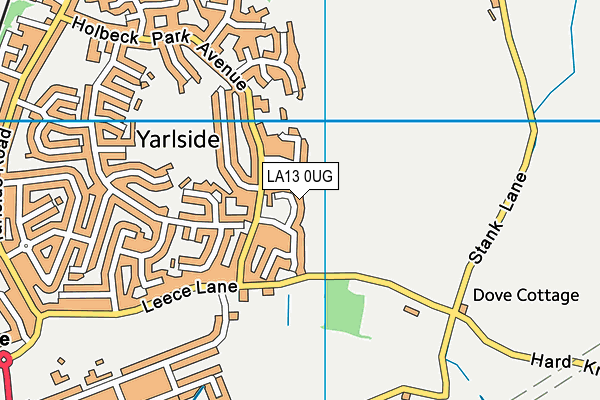 LA13 0UG map - OS VectorMap District (Ordnance Survey)