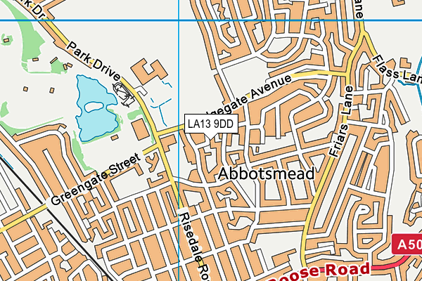 LA13 9DD map - OS VectorMap District (Ordnance Survey)