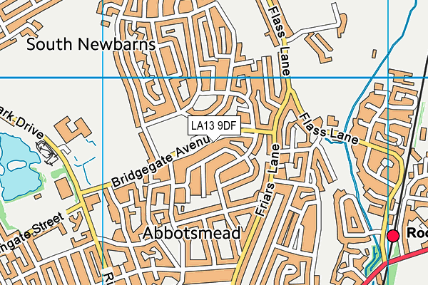 LA13 9DF map - OS VectorMap District (Ordnance Survey)