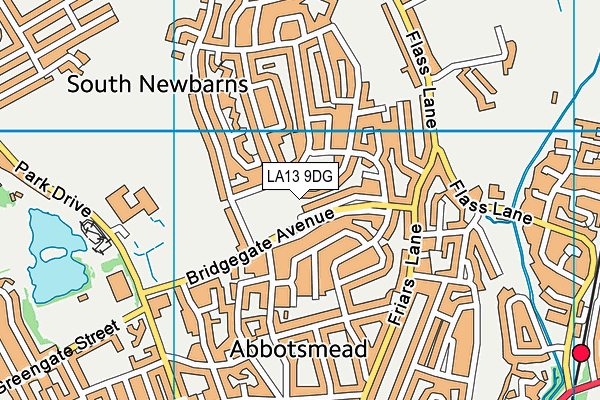 LA13 9DG map - OS VectorMap District (Ordnance Survey)