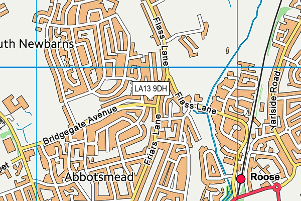 LA13 9DH map - OS VectorMap District (Ordnance Survey)