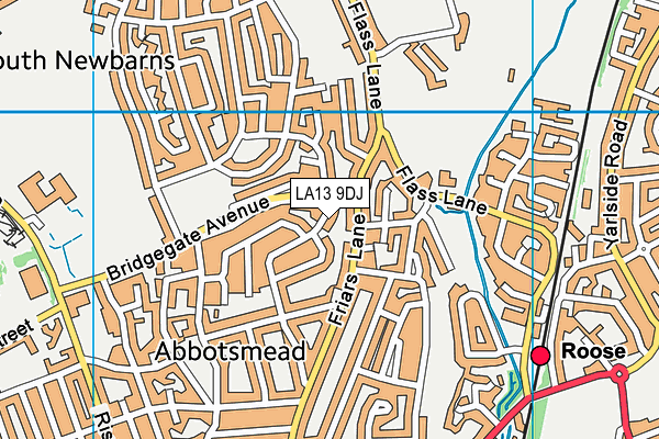 LA13 9DJ map - OS VectorMap District (Ordnance Survey)