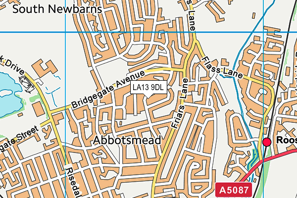 LA13 9DL map - OS VectorMap District (Ordnance Survey)