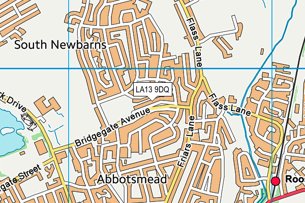 LA13 9DQ map - OS VectorMap District (Ordnance Survey)