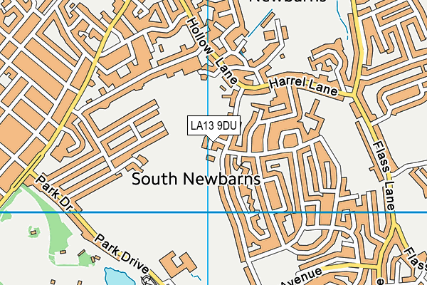 LA13 9DU map - OS VectorMap District (Ordnance Survey)
