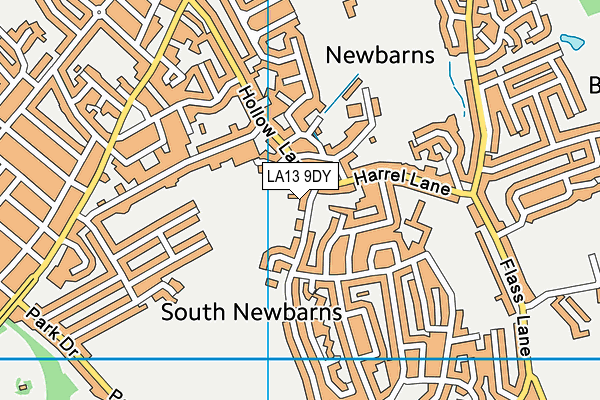 LA13 9DY map - OS VectorMap District (Ordnance Survey)