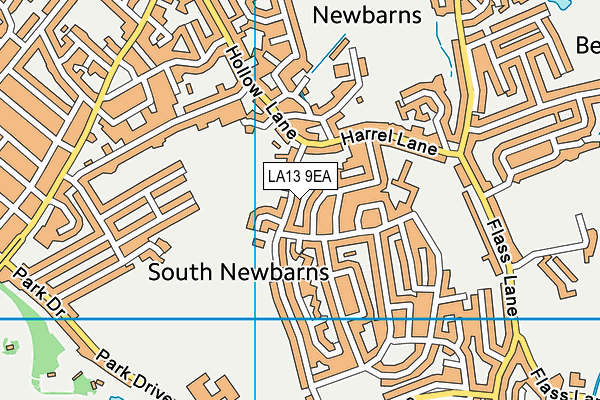 LA13 9EA map - OS VectorMap District (Ordnance Survey)