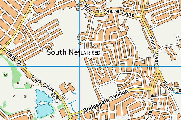 LA13 9ED map - OS VectorMap District (Ordnance Survey)