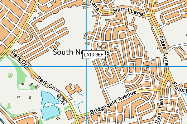 LA13 9EF map - OS VectorMap District (Ordnance Survey)