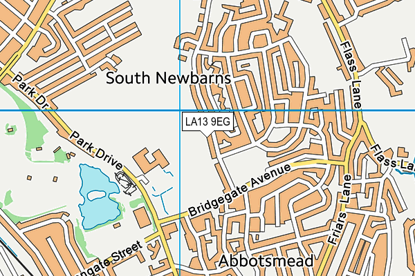 LA13 9EG map - OS VectorMap District (Ordnance Survey)