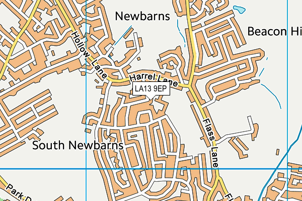 LA13 9EP map - OS VectorMap District (Ordnance Survey)