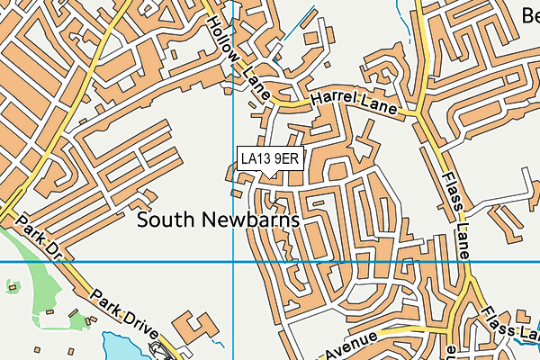 LA13 9ER map - OS VectorMap District (Ordnance Survey)