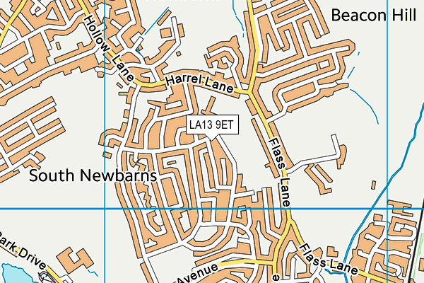 LA13 9ET map - OS VectorMap District (Ordnance Survey)