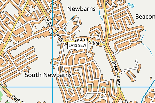LA13 9EW map - OS VectorMap District (Ordnance Survey)