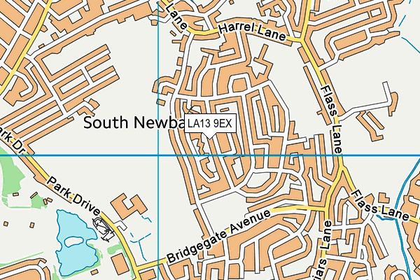 LA13 9EX map - OS VectorMap District (Ordnance Survey)