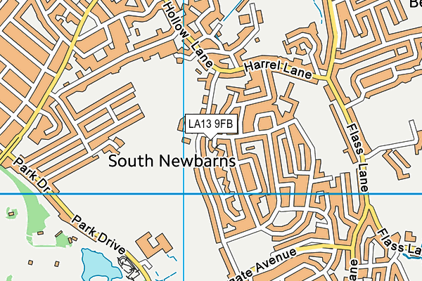 LA13 9FB map - OS VectorMap District (Ordnance Survey)