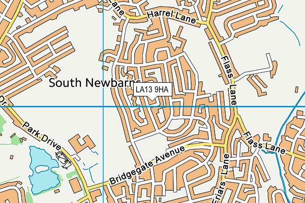 LA13 9HA map - OS VectorMap District (Ordnance Survey)