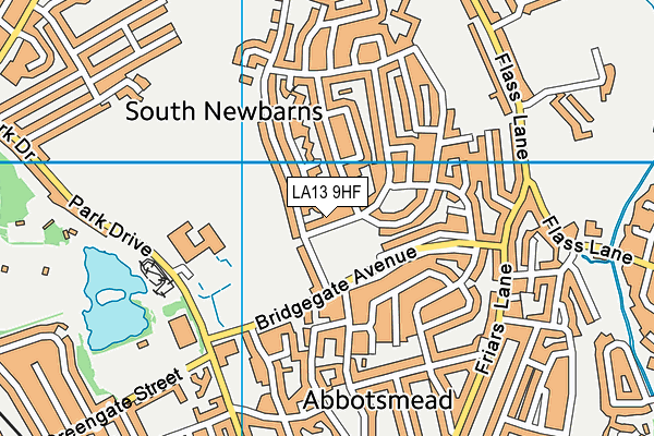 LA13 9HF map - OS VectorMap District (Ordnance Survey)